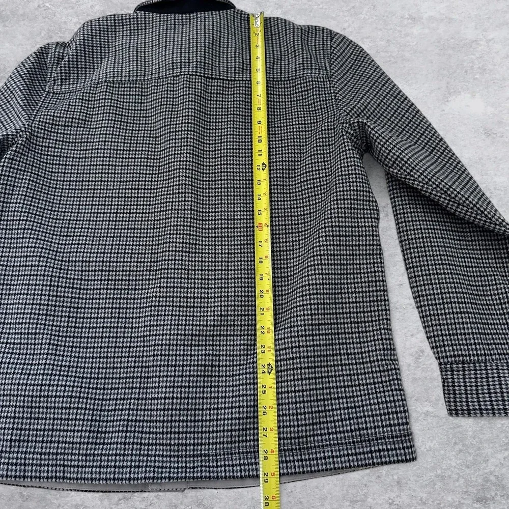 NWOT Old Navy Mens Grey Houndstooth Button Front Lined Shirt Jacket Shacket L
